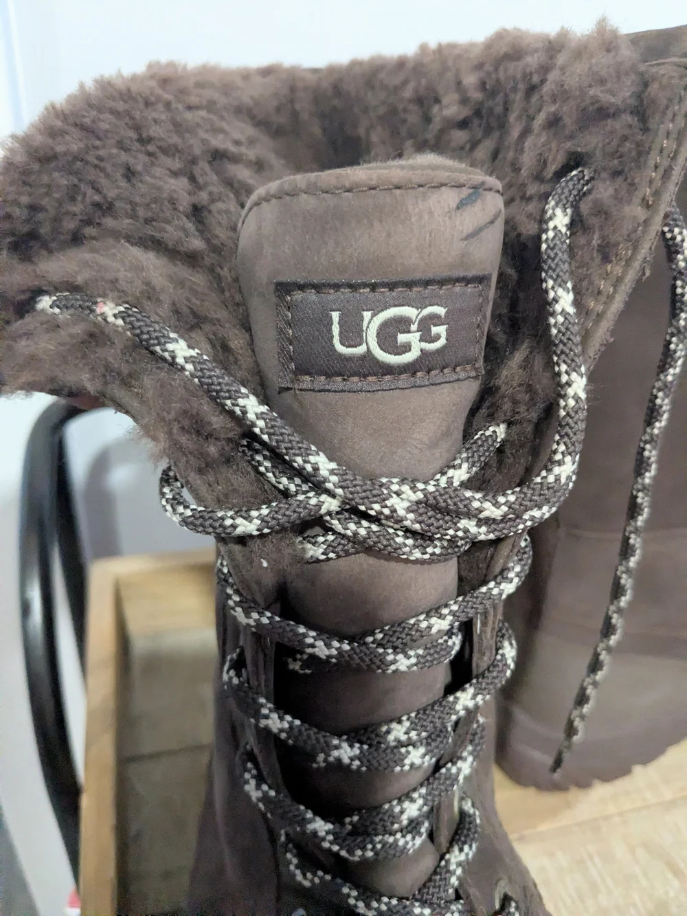 UGG Men's Brown Lace-Up Winter Boots
